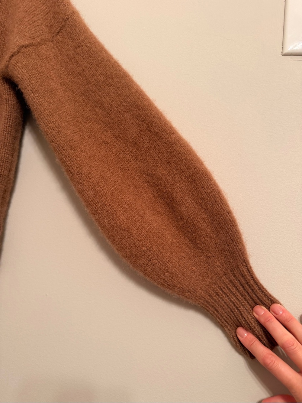 NAADAM 100%premium Cashmere Relaxed Ribbed
Turtleneck Sweater - Mocha Brown - Picture 7 of 12